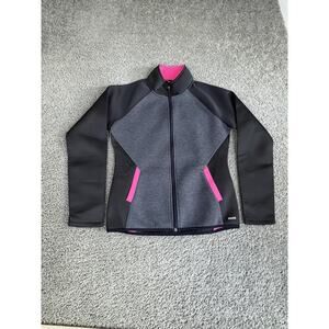 RBX Yoga Jacket Womens M Black Full Zip Softshell Thumbholes Lined Pockets Slim